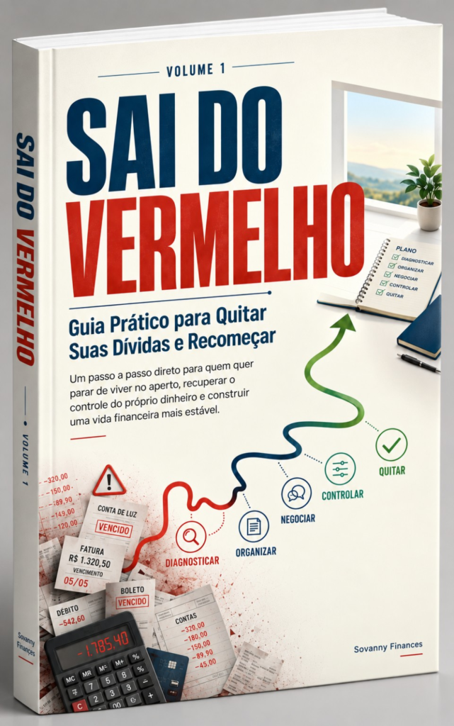 Capa do livro Sai do Vermelho, Volume 1, da Sovanny Finances